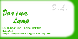 dorina lamp business card